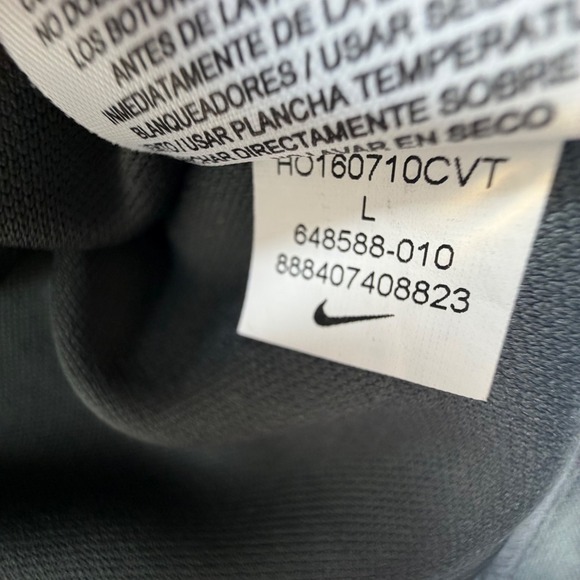 Nike Running Dri-Fit 1/4 Zip Pullover Men's Large Black Gray 648588-010 - Picture 7 of 8